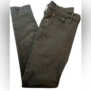 J. Crew denim black 9" high rise toothpick jeans 29 women stretchy cotton